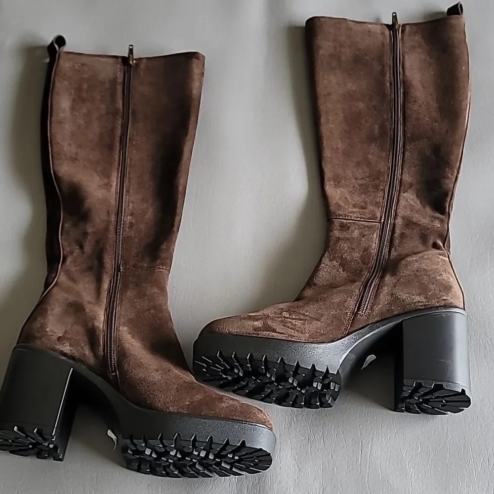 Steven Madden Deegan Women's High Knee  Brown Boots 10M